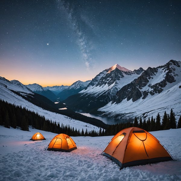 Quels sont les meilleurs conseils pour camper en région de haute montagne en hiver?